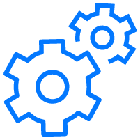 Icon of gears working together